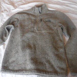 The North Face Gordon Lyons Fleece Quarter-Zip 1/4  Pullover Gray-Beige Men’s M